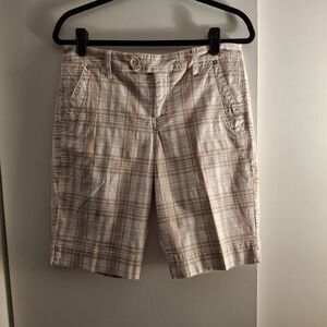 Gloria Vanderbilt Women's Plaid Bermuda  Shorts